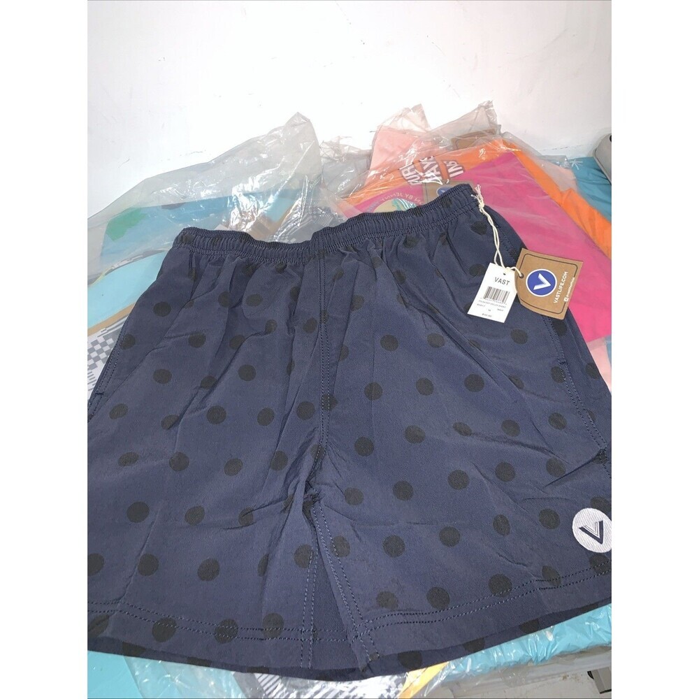Nwt Vast Men Size Med Navy With Dots Shorts